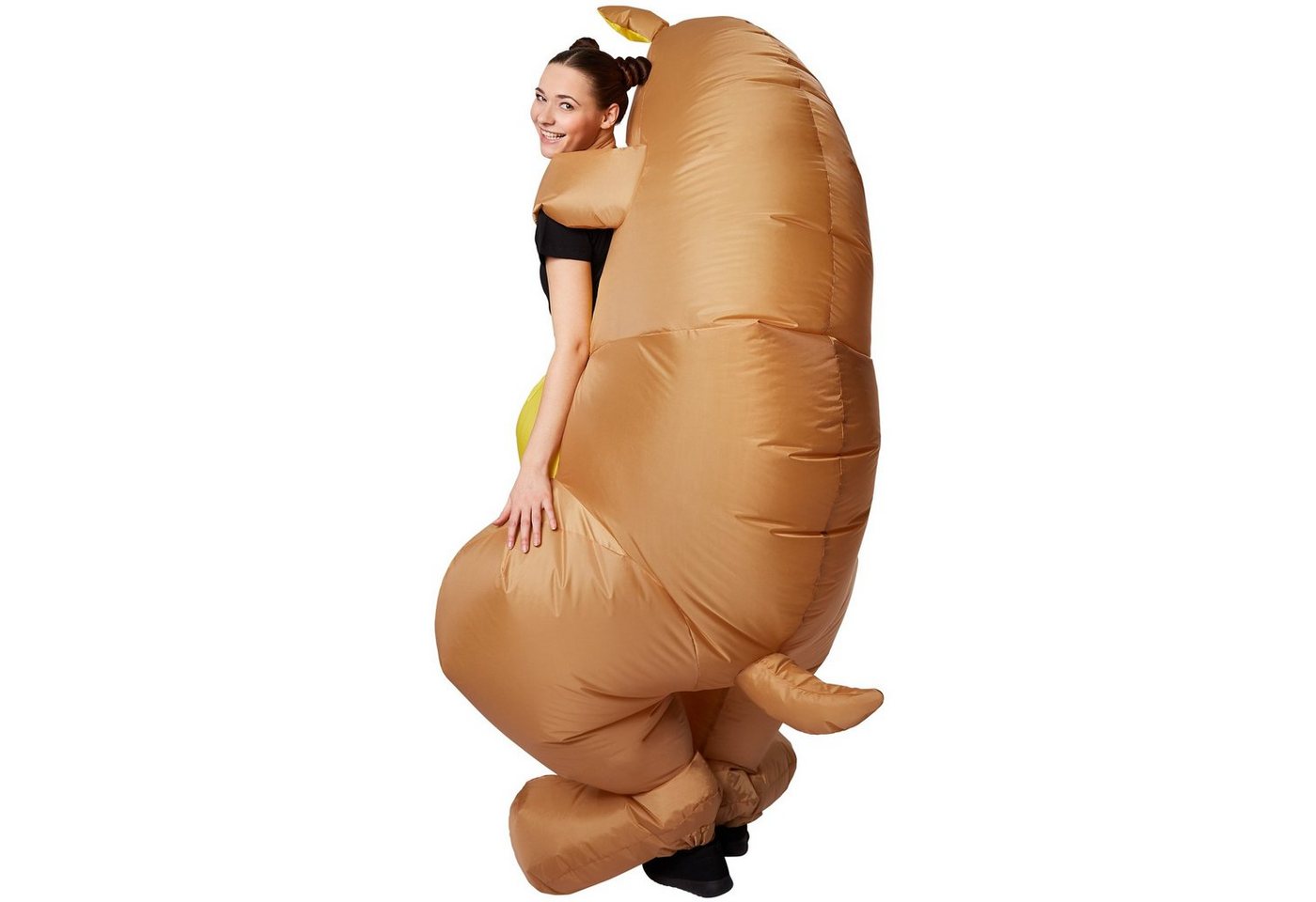 dressforfun Kostüm Aufblasanzug/Luftverkleidung, in der Farbe braun, Gr. Einheitsgröße, Extrem leichtes und reißfestes Material, Langer Fetenspaß garantiert Bild 3