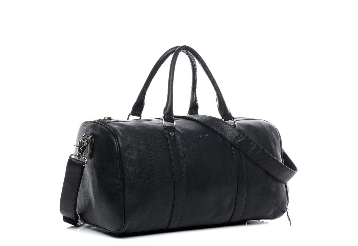 BACCINI Reisetasche echt Leder Weekender groß schwarz-52-cm, Echtleder Reisegepäck für Damen & Herren, Sporttasche XL schwarz Bild 2