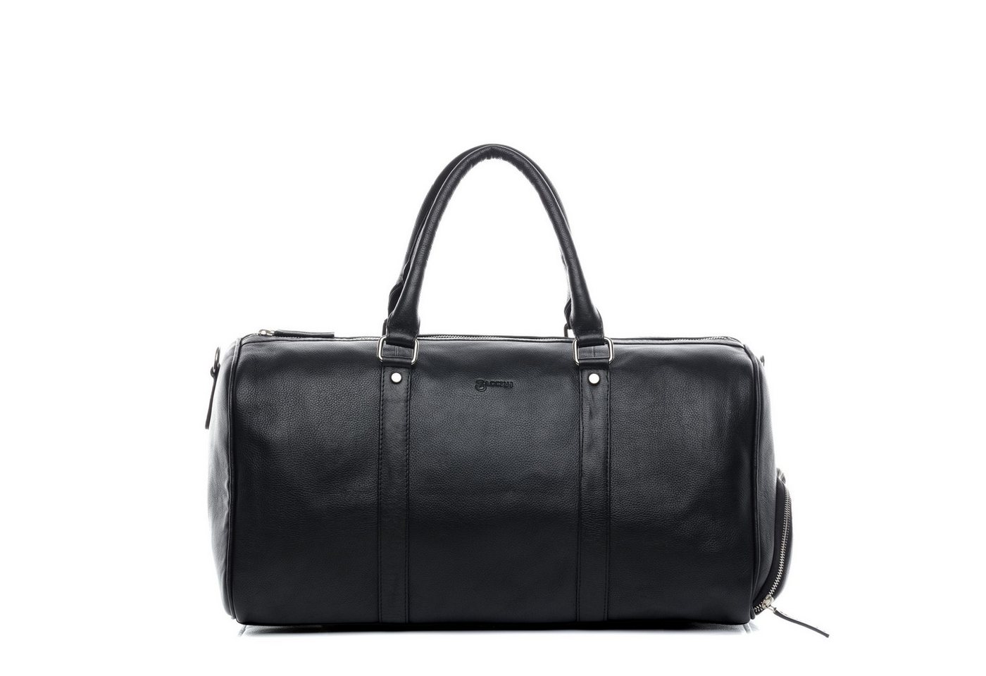 BACCINI Reisetasche echt Leder Weekender groß schwarz-52-cm, Echtleder Reisegepäck für Damen & Herren, Sporttasche XL schwarz Bild 4