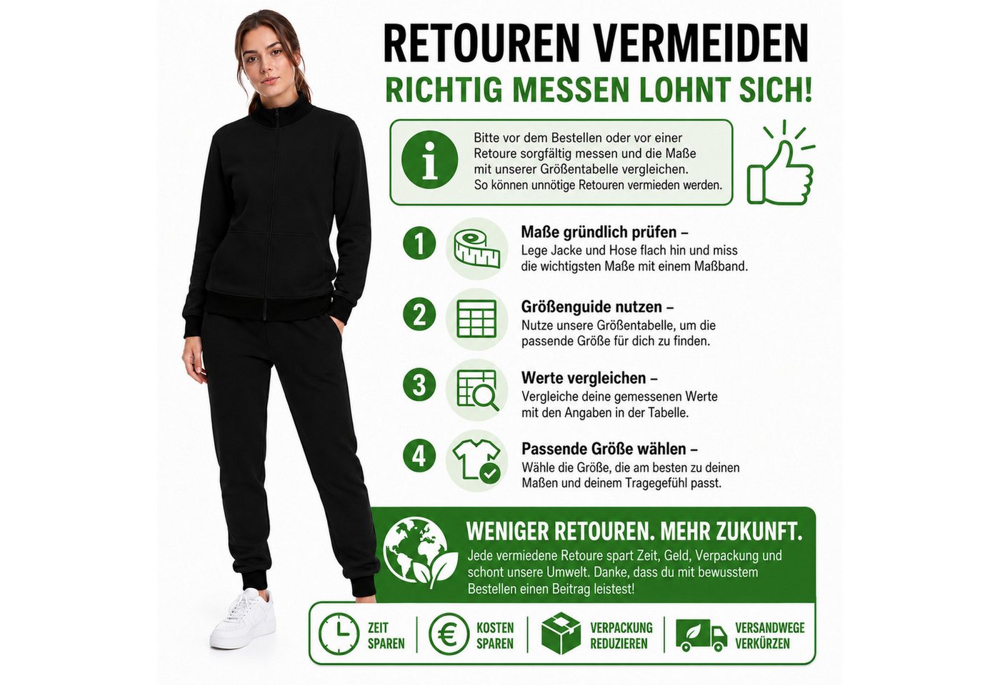 L.gonline Freizeitanzug Damen Trainingsanzug, Freizeitanzug ohne Kapuze 500A (2-tlg., im modischem Design), Fitness Freizeit Casual Bild 3