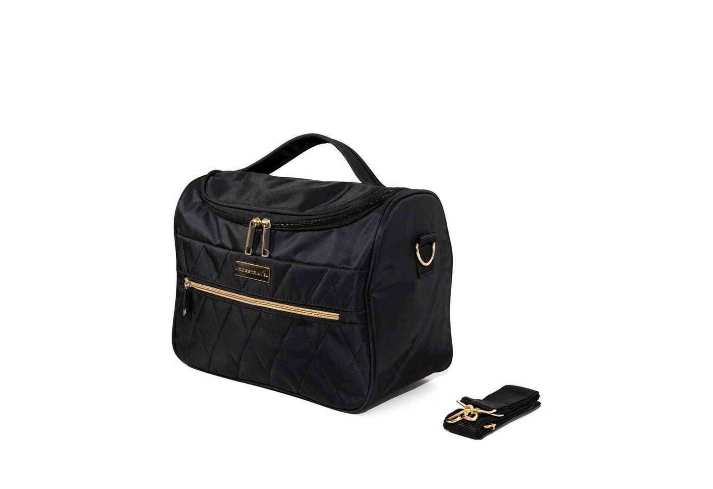 Crosstravel Beautycase Monaco mit Aufsteckfunktion für Reisetasche, Herausnehmbarer Spiegel für schnelle Touch-ups unterwegs