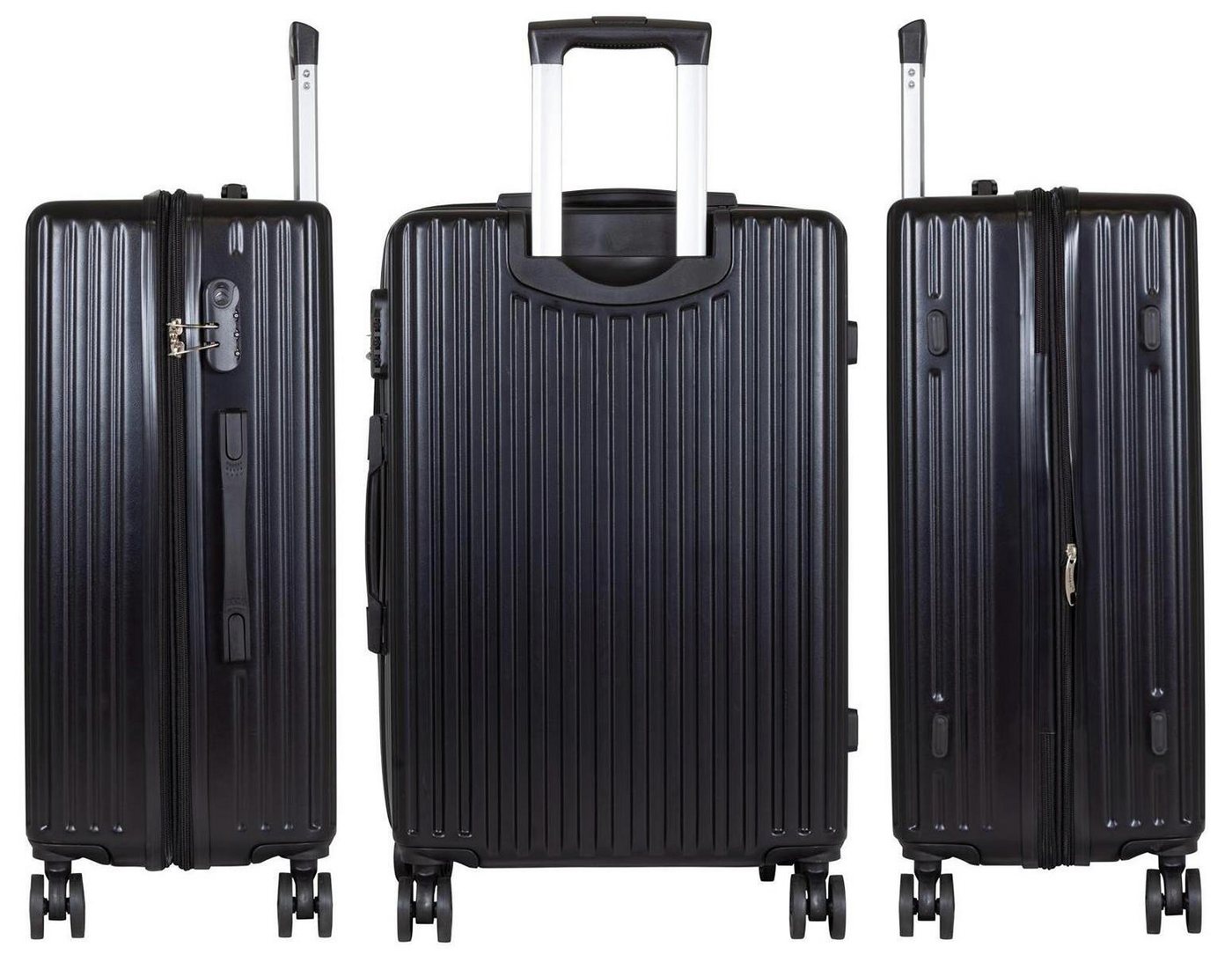 Warenhandel König Hartschalen-Trolley Portofino, 4 Rollen, Hartschale, Dehnfalte für mehr Volumen, einheitliche Farbgestaltung Bild 2