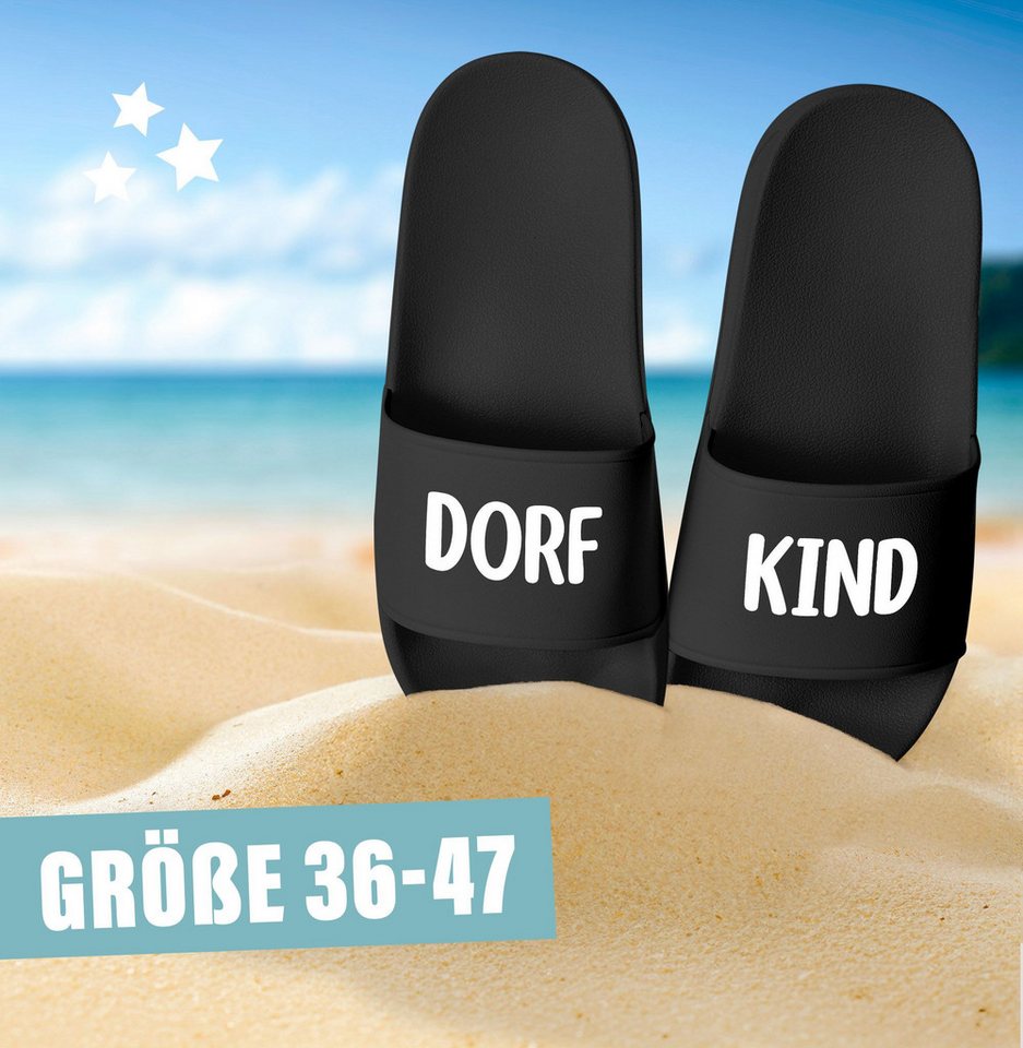MoonWorks Badeschlappen Badelatschen Unisex Slides mit Aufdruck für Badesandale