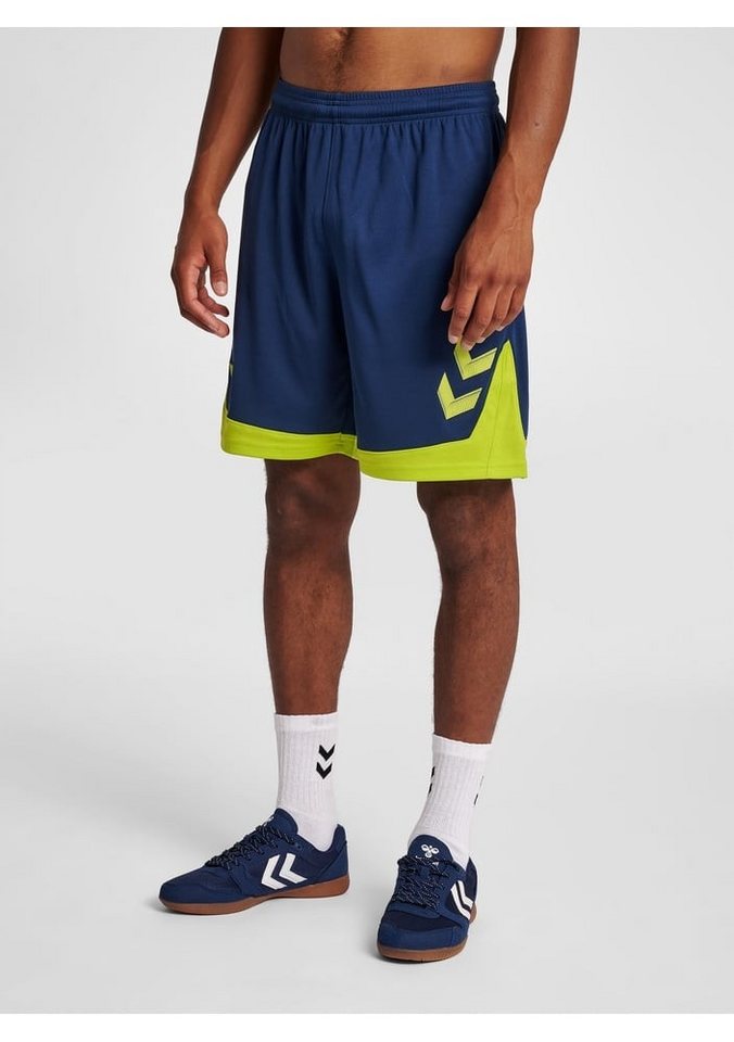 hummel Sporthose hmlLEAD Poly Shorts (Mesh-Stoff) Kurz denimblau Herren