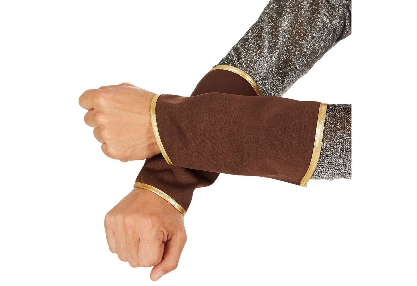 dressforfun Kostüm Herrscher/Regent, in bunt, Gr. XL, Langarmshirt mit Wappen-Aufdruck, Krone und Gürtel, Bequeme Hose, Edler Umhang, Stiefel- und Armstulpen