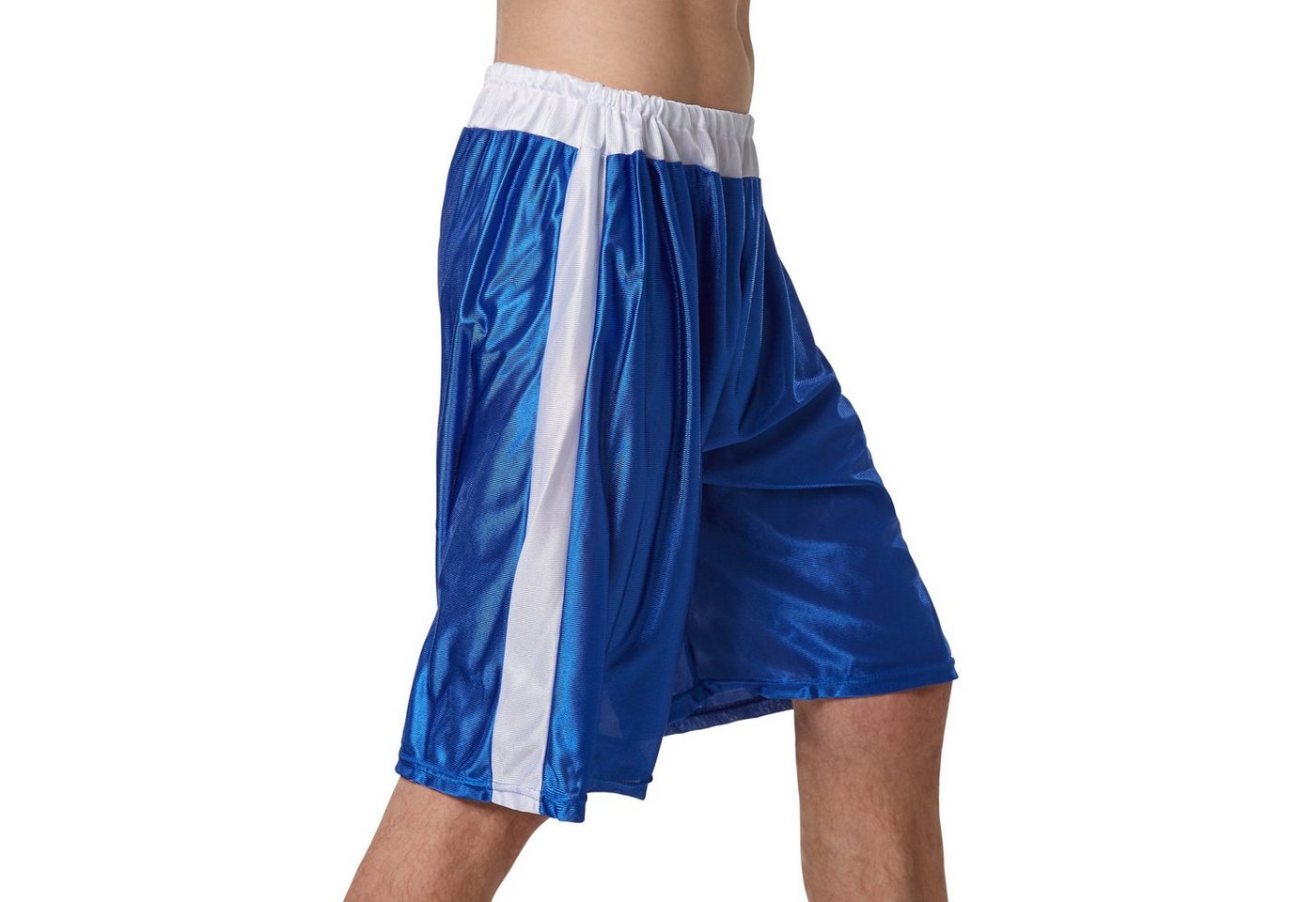 dressforfun Kostüm Boxer/Ringer, in der Farbe blau/weiß, Gr. S, Gürtel zum Schnüren, Boxhandschuhe mit Klettverschluss, Shorts mit angenehmen Gummizug Bild 2