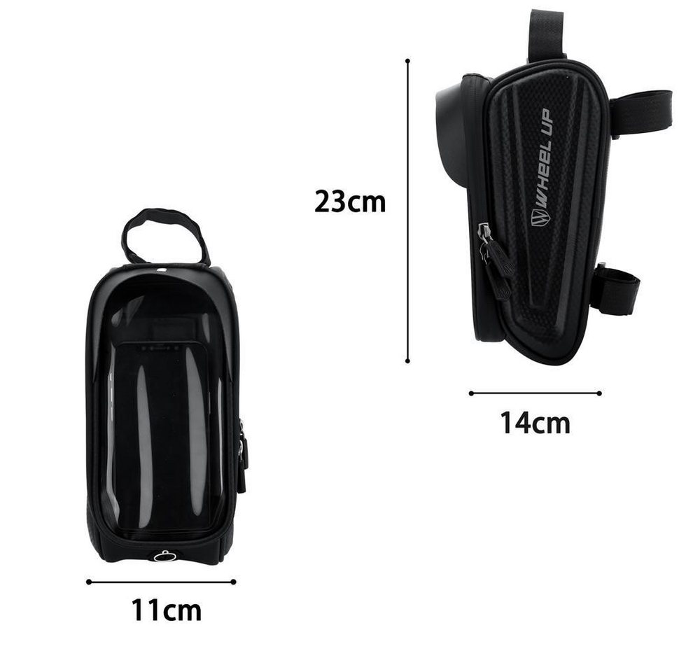 Cadorabo Fahrradtasche (1-tlg), Rahmentasche mit Handyhalter für Smartphones bis 7 Zoll Bild 4