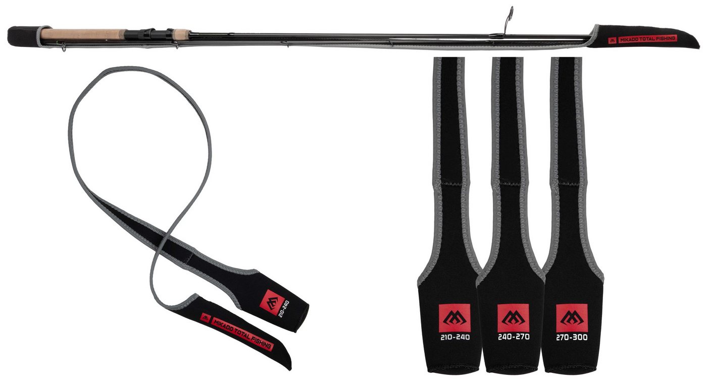 MIKADO Total Fishing Angelrutentasche Schutzhülle für Angelruten - Neopren Taschenformat - 210cm bis 300cm, Aus hochwertigem Neopren