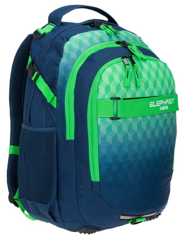 ELEPHANT Schulrucksack Hero Signature Schultasche Digital Ready Set (4 Teile Schulrucksackset, 4-tlg., inkl. Mäppchen Box + Laptop Hülle Sleeve + 31 Teile Stifte), Rucksack Schulmappe Jungen Mädchen +rmlv Bild 3