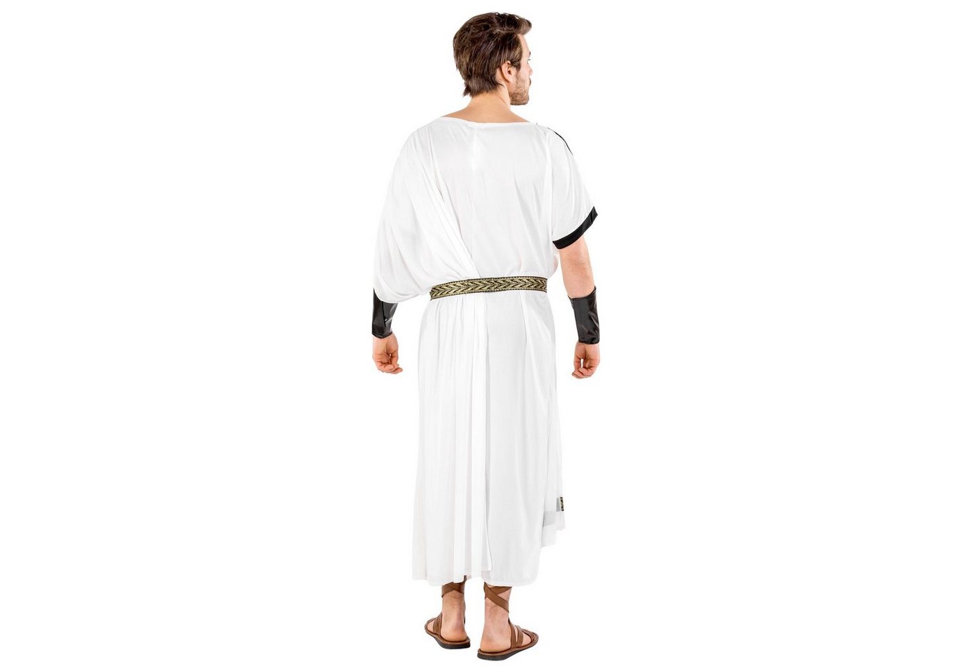 dressforfun Kostüm Antike Gestalt/Adelsfigur, Gr. L/XL, Armstulpen mit Klettverschl., in weiß, Lange Toga, Gürtel auch im Brokat-Stil mit Klettverschl. Bild 2
