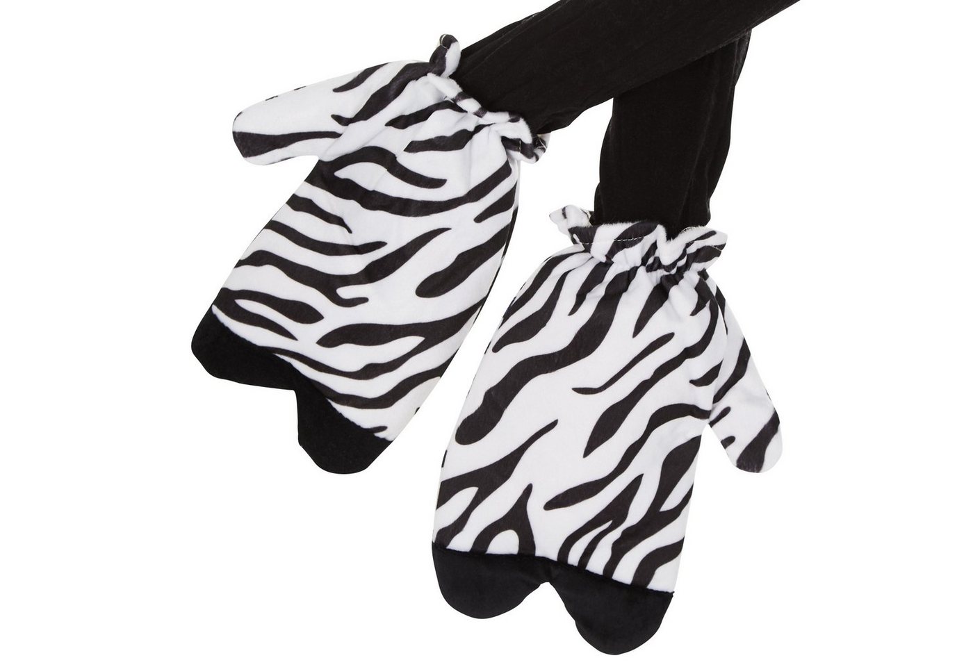 dressforfun Kostüm Zebraanzug/Streifenpferd, in schwarz/weiß, Gr. XL, Inkl. Handschuhe, Aus weichem Fellimitat, Beinstulpen und Ganzkörperstrumpfhose Bild 2