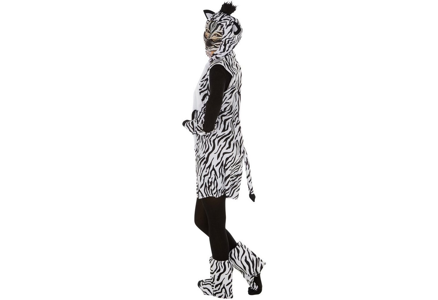 dressforfun Kostüm Zebraanzug/Streifenpferd, in schwarz/weiß, Gr. XL, Inkl. Handschuhe, Aus weichem Fellimitat, Beinstulpen und Ganzkörperstrumpfhose Bild 5