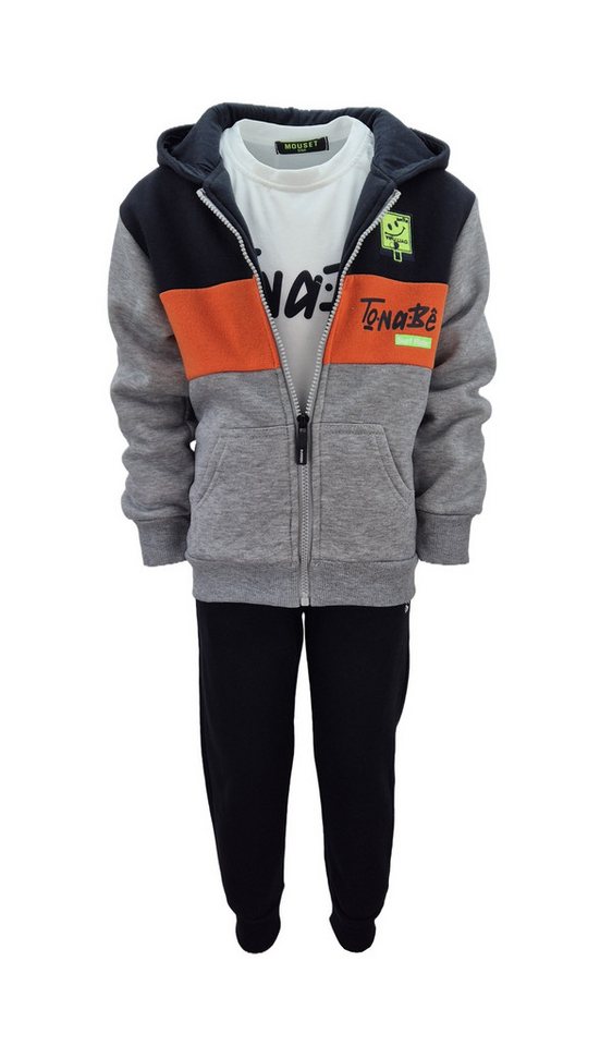 Hessis Jogginganzug Freizeitanzug Trainingsanzug JF209 (Set, 3-tlg., T-Shirt, Jacke und Jogginghose), für Kinder Bild 5