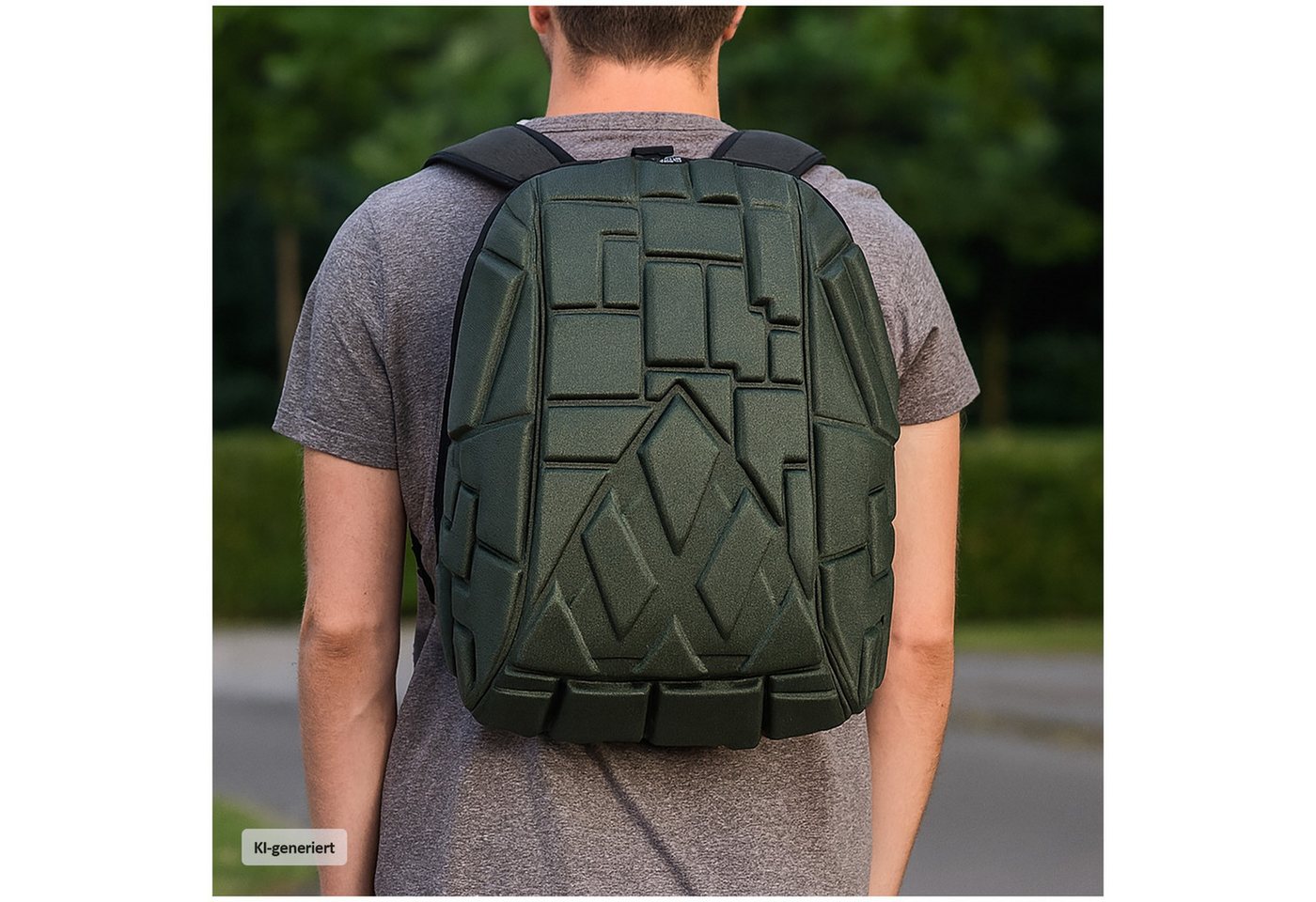 HTI-Living Rucksack Stylischer Rucksack mit Hartschalen-Optik (Stück, 1-tlg., 1 Rucksack), Rucksack Daypack Bild 3