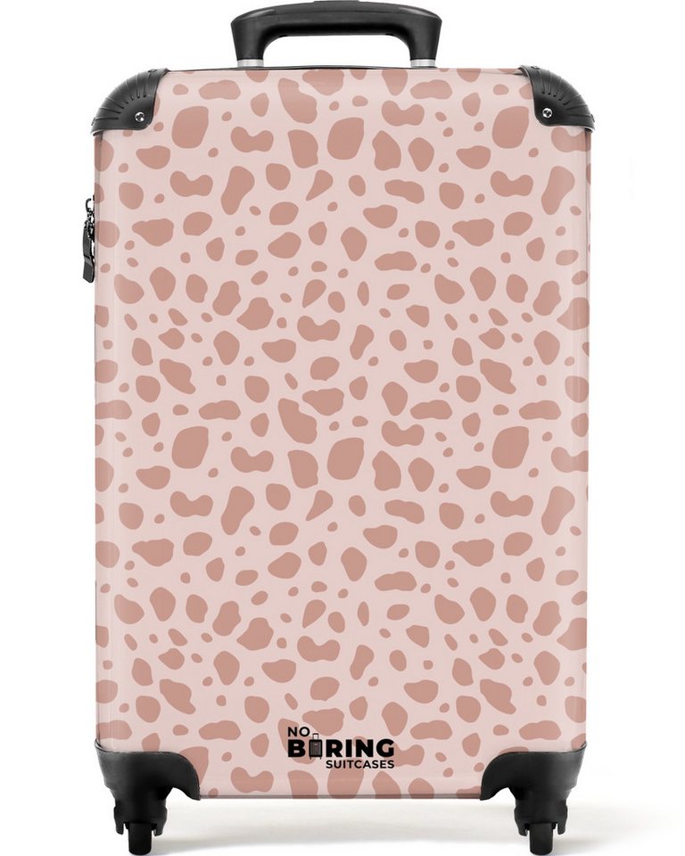 NoBoringSuitcases.com© Hartschalen-Trolley Leopardenmuster auf Puderrosa 55x35x20cm, Handgepäck Koffer & Trolleys, Luggage, Reisekoffer Frauen Bild 5