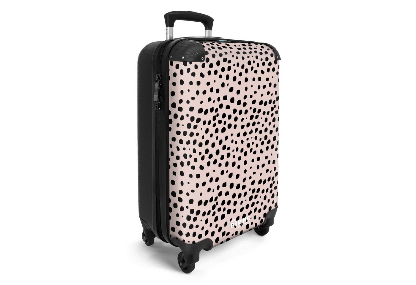 NoBoringSuitcases.com© Hartschalen-Trolley Dalmatiner-Muster auf zartem Rosa 55x35x20cm, Handgepäck Koffer & Trolleys, Luggage, Reisekoffer Frauen Bild 2