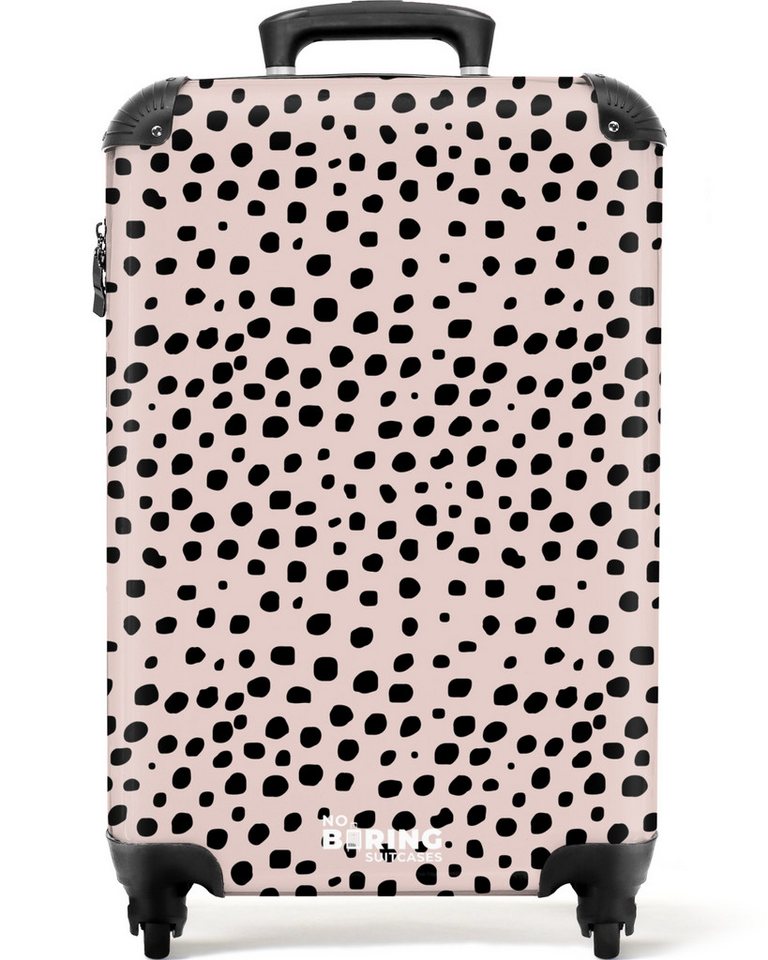 NoBoringSuitcases.com© Hartschalen-Trolley Dalmatiner-Muster auf zartem Rosa 55x35x20cm, Handgepäck Koffer & Trolleys, Luggage, Reisekoffer Frauen Bild 5