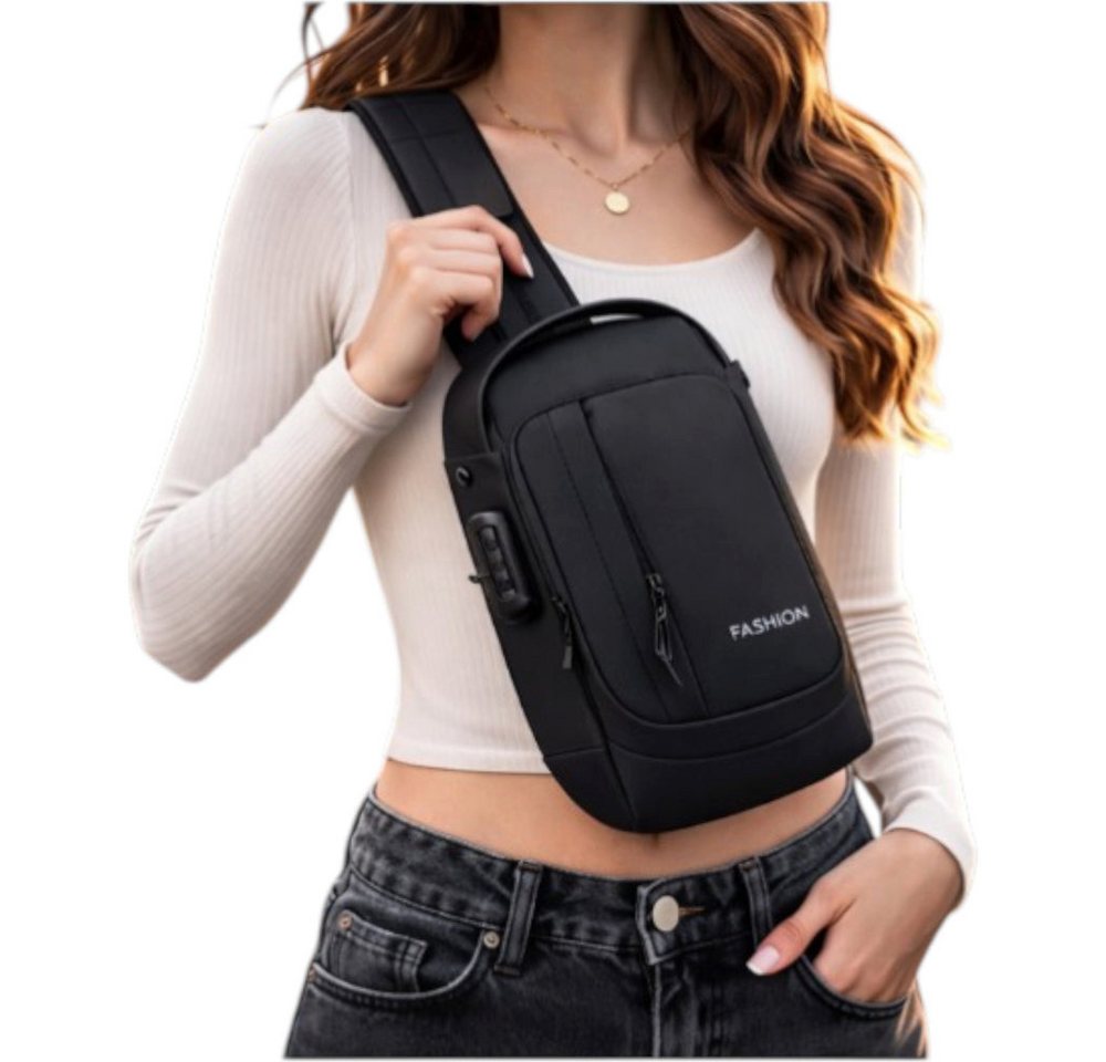 VERK GROUP Reiserucksack Stadtrucksack Sling Bag mit USB & Zahlenschloss - Wasserdicht Bild 3