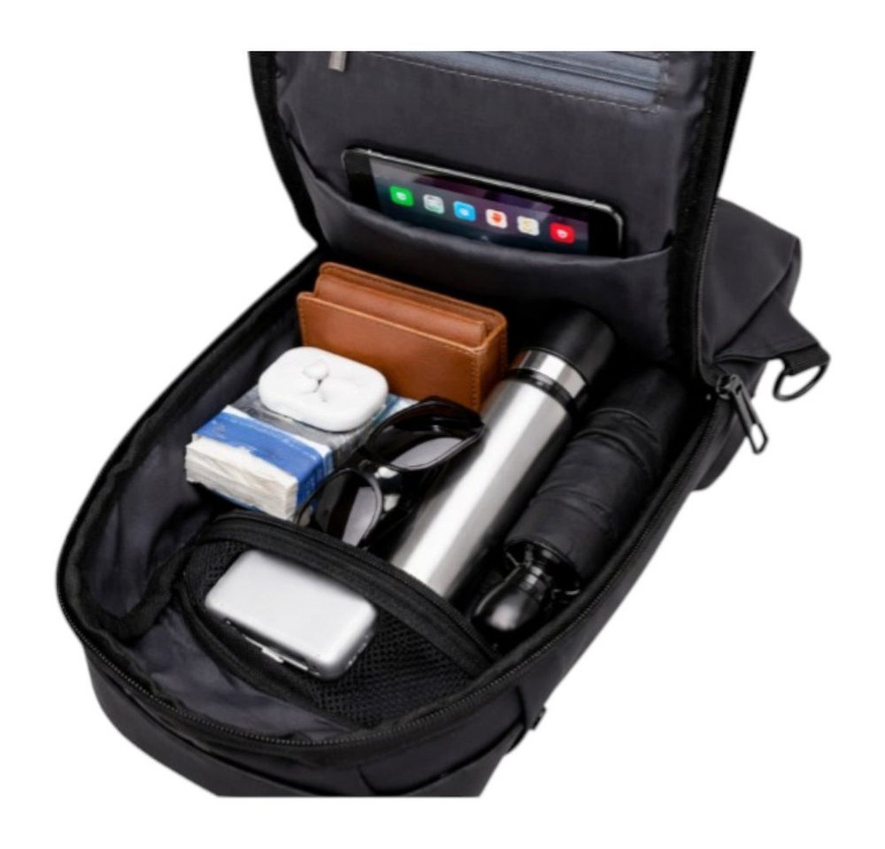VERK GROUP Reiserucksack Stadtrucksack Sling Bag mit USB & Zahlenschloss - Wasserdicht Bild 5