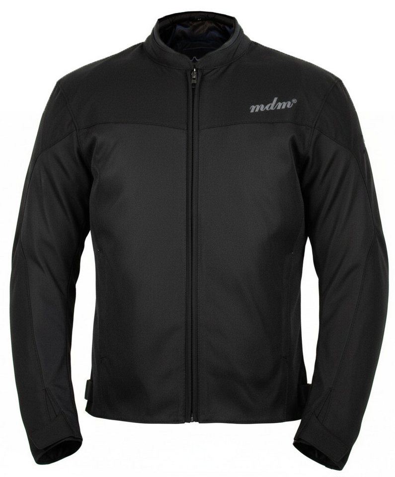 MDM Motorradjacke Herren Air Mesh Motorradjacke Schwarz, mit Protektoren, Atmungsaktiv Leicht für den Sommer