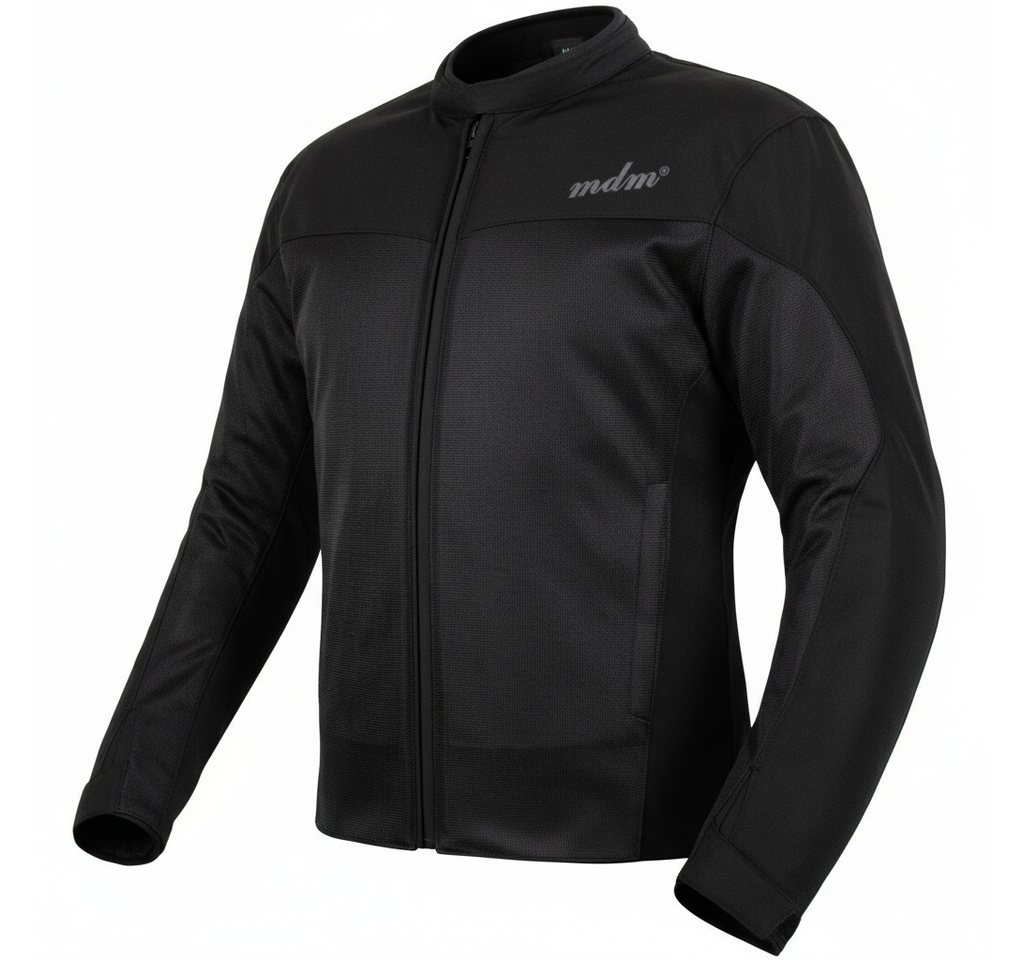 MDM Motorradjacke Herren Air Mesh Motorradjacke Schwarz, mit Protektoren, Atmungsaktiv Leicht für den Sommer Bild 2