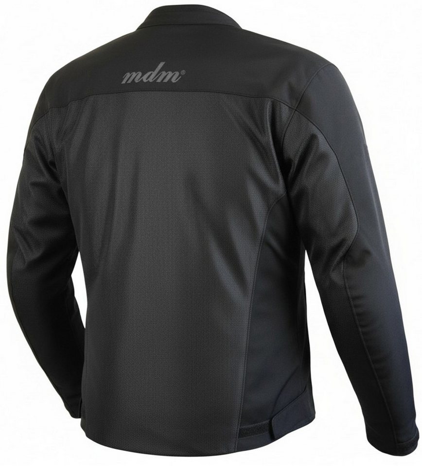 MDM Motorradjacke Herren Air Mesh Motorradjacke Schwarz, mit Protektoren, Atmungsaktiv Leicht für den Sommer Bild 4