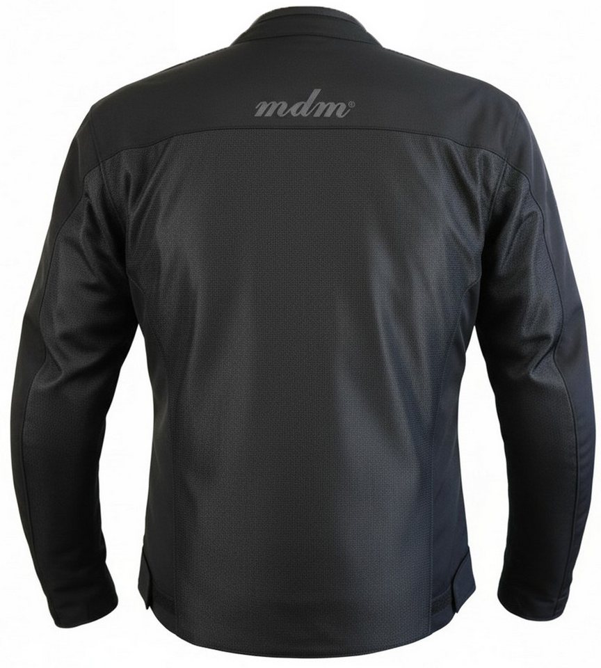 MDM Motorradjacke Herren Air Mesh Motorradjacke Schwarz, mit Protektoren, Atmungsaktiv Leicht für den Sommer Bild 5