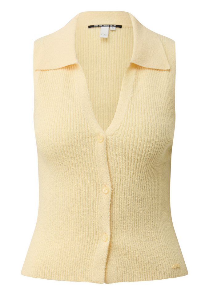 QS Funktionsweste Strickpullunder Stricktop mit Polokragen Bild 4
