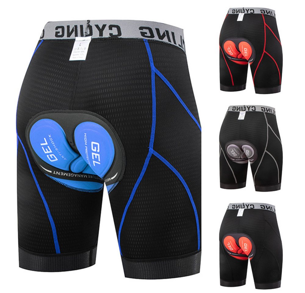 Blusmart Radlerhose Herren-Radunterwäsche-Shorts, 5D-gepolstert (Liner-Shorts mit rutschfesten Beingriffen, Stoßfest, atmungsaktiv, Schnelltrocknend, elastisch) Für Sport, Reiten, Fahrrad, Fahrrad, MTB Bild 3