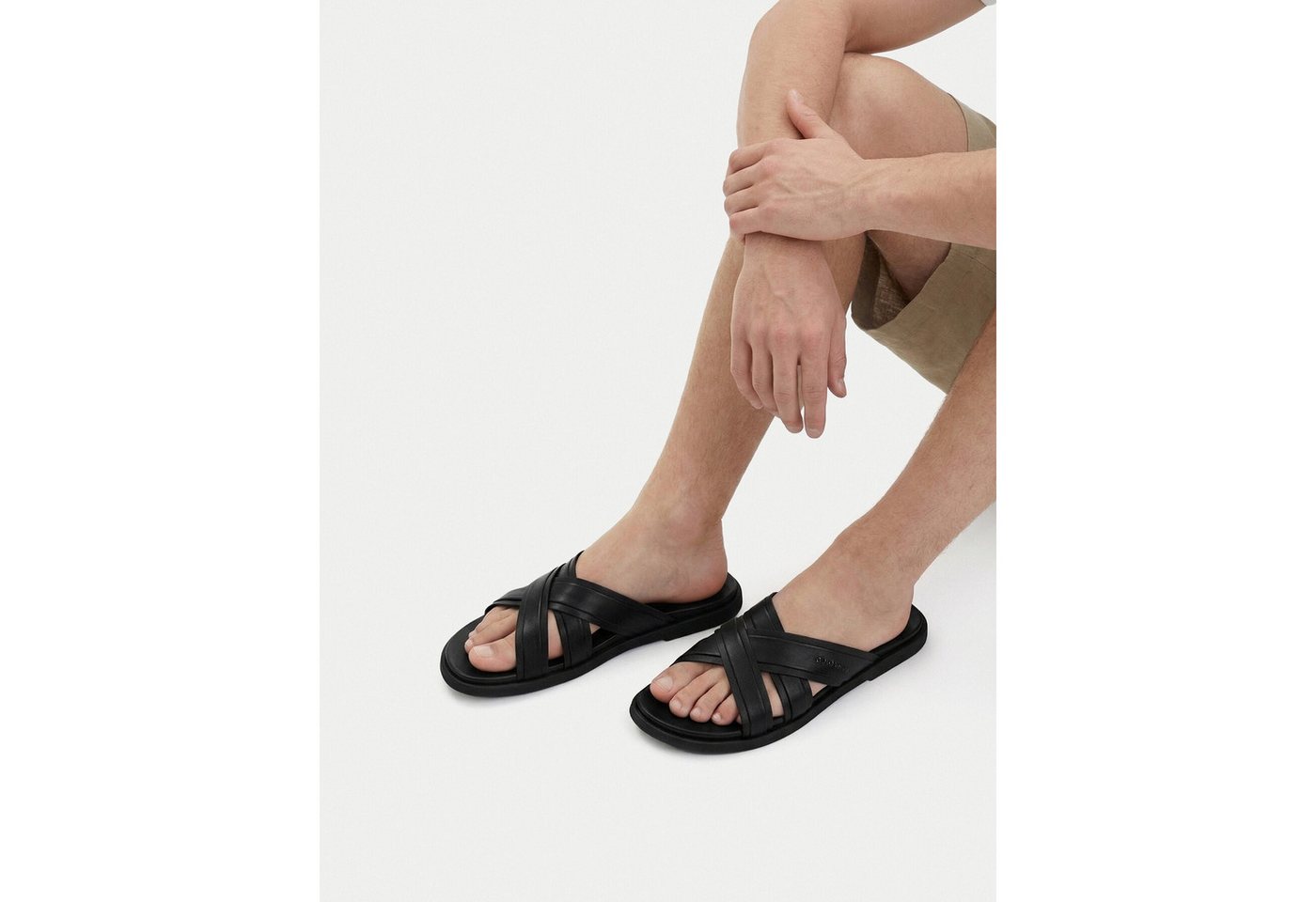 GINO ROSSI Gino Rossi Herren-Flip-Flops, Schwarz Badepantolette