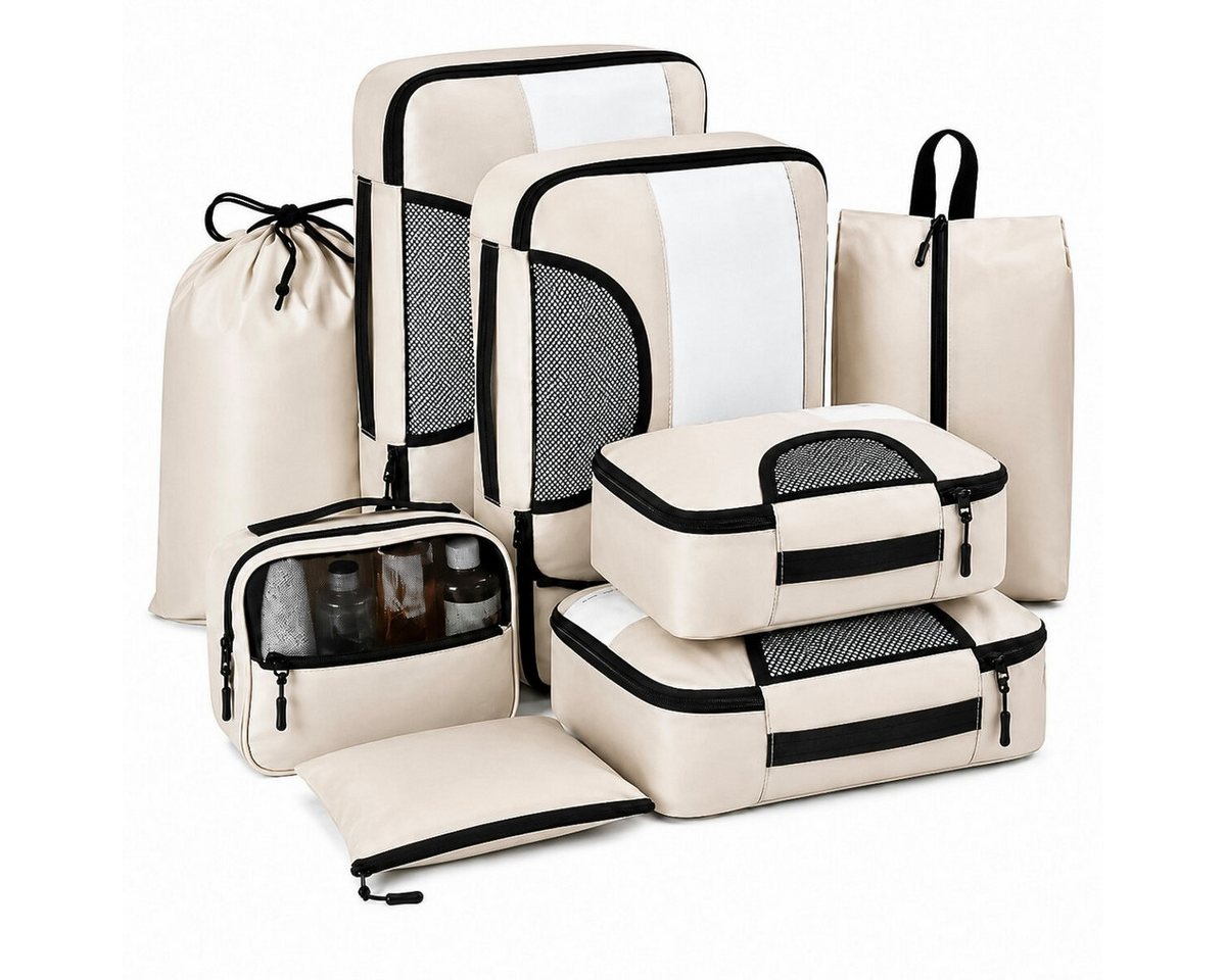 R2 Invest Kofferorganizer Reise Organizer Set 8 Teile Packwürfel für Koffer und Rucksack (8-tlg)