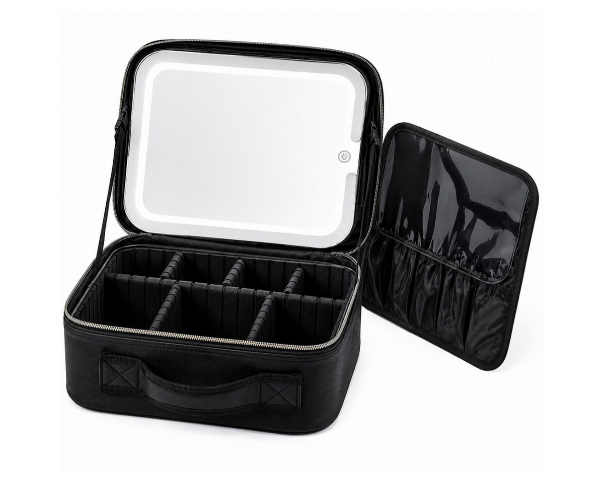R2 Invest Kosmetikkoffer mit LED Spiegel Reise Kosmetiktasche Organizer Bild 2