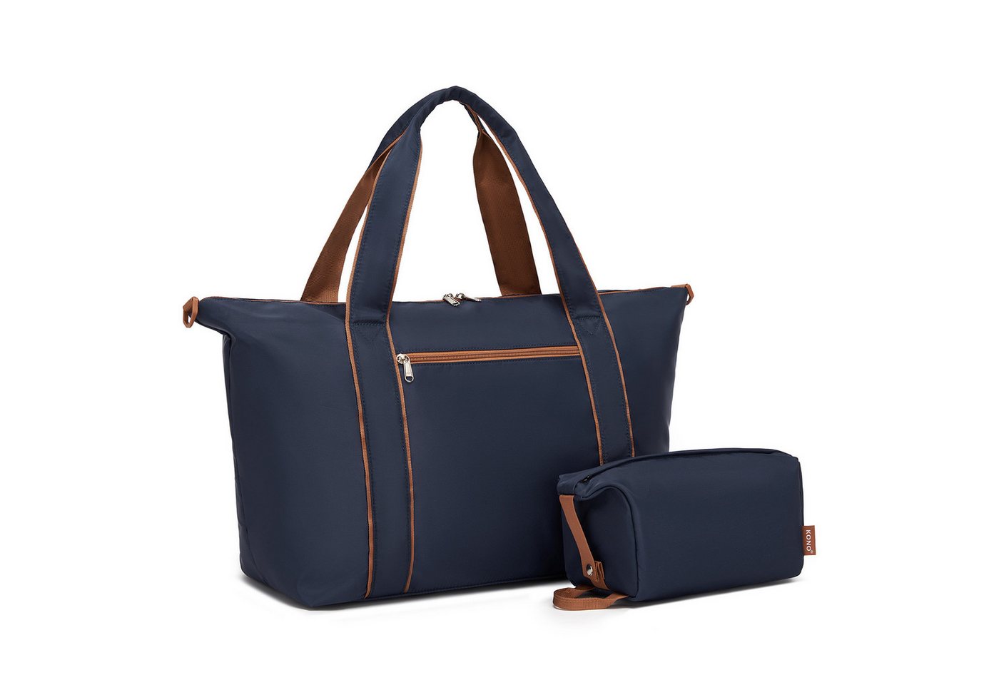 KONO Reisetasche Set mit Kosmetiktasche, 45×36×20cm Polyester Twill Handgepäck Bild 2