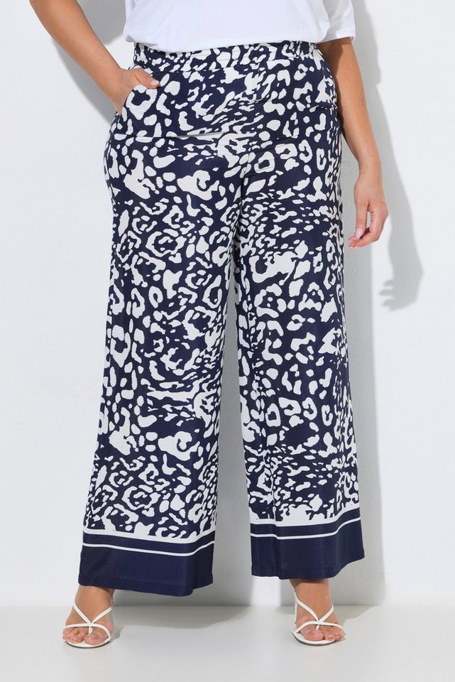 Ulla Popken Funktionshose Schlupfhose Animal-Muster weites Bein Elastikbund Bild 4