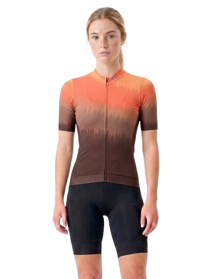 Wulibike Radtrikot Damen Radsport-Set, All-Road Race-Fit Aero Kurzarm (2-tlg) Fahrradbekleidungsset mit Trikot und stützenden High-Waist-Bib-Shorts Bild 3