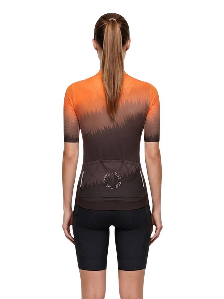 Wulibike Radtrikot Damen Radsport-Set, All-Road Race-Fit Aero Kurzarm (2-tlg) Fahrradbekleidungsset mit Trikot und stützenden High-Waist-Bib-Shorts Bild 4