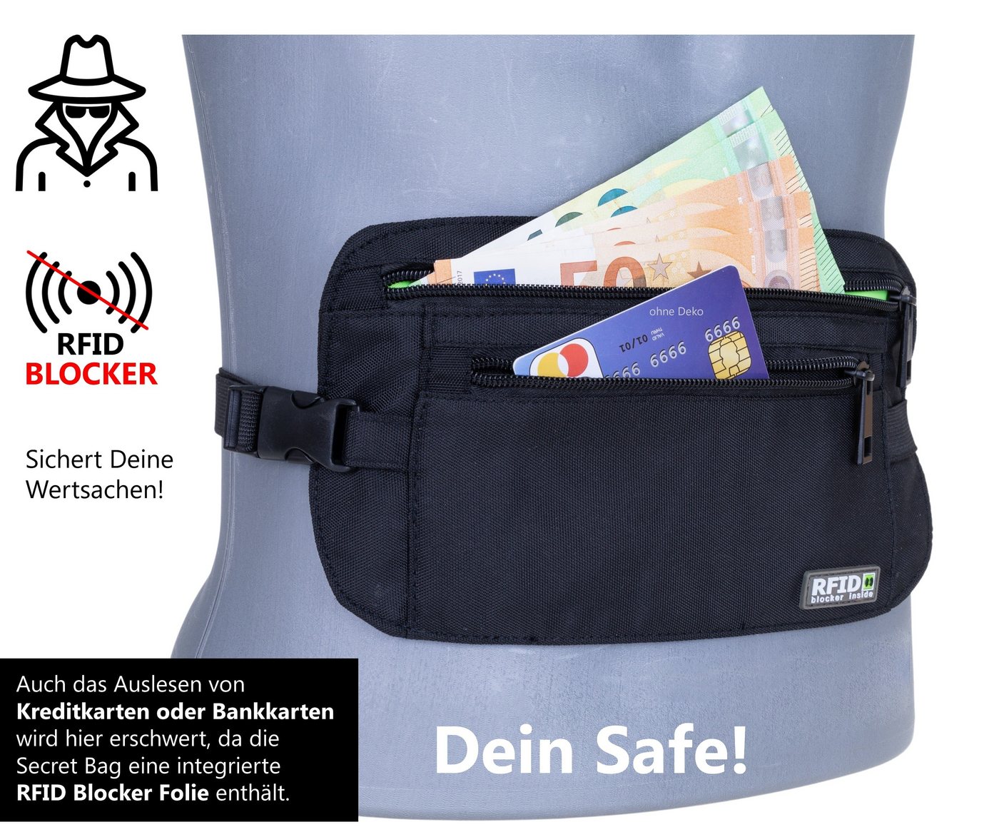 ELEPHANT Reisetasche Secret Bag RFID 12999, RFID Schutz Bild 4