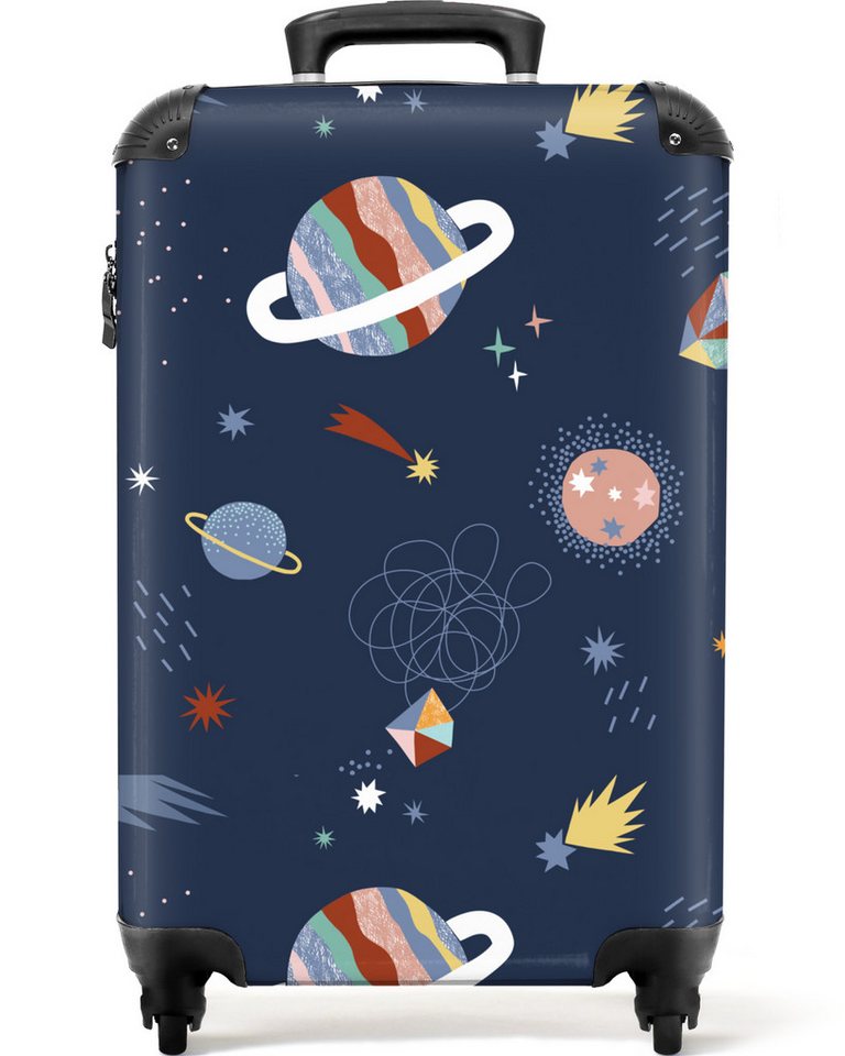 NoBoringSuitcases.com© Kinderkoffer Weltraum - Planeten - Kinder - Jungen 55x35x20cm, Handgepäck Koffer, Hartschalenkoffer Kinder, Reisekoffer Jungen