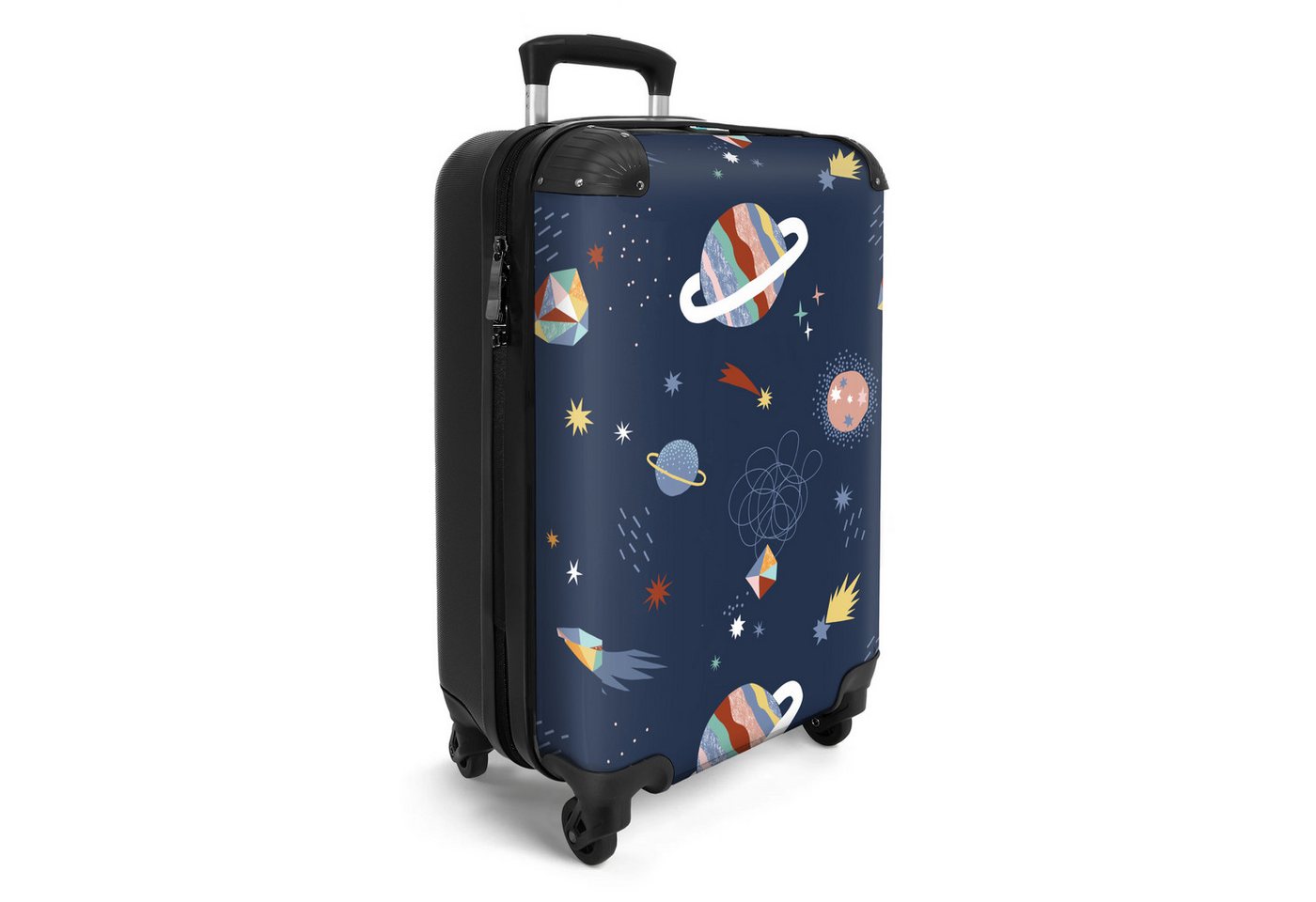 NoBoringSuitcases.com© Kinderkoffer Weltraum - Planeten - Kinder - Jungen 55x35x20cm, Handgepäck Koffer, Hartschalenkoffer Kinder, Reisekoffer Jungen Bild 2
