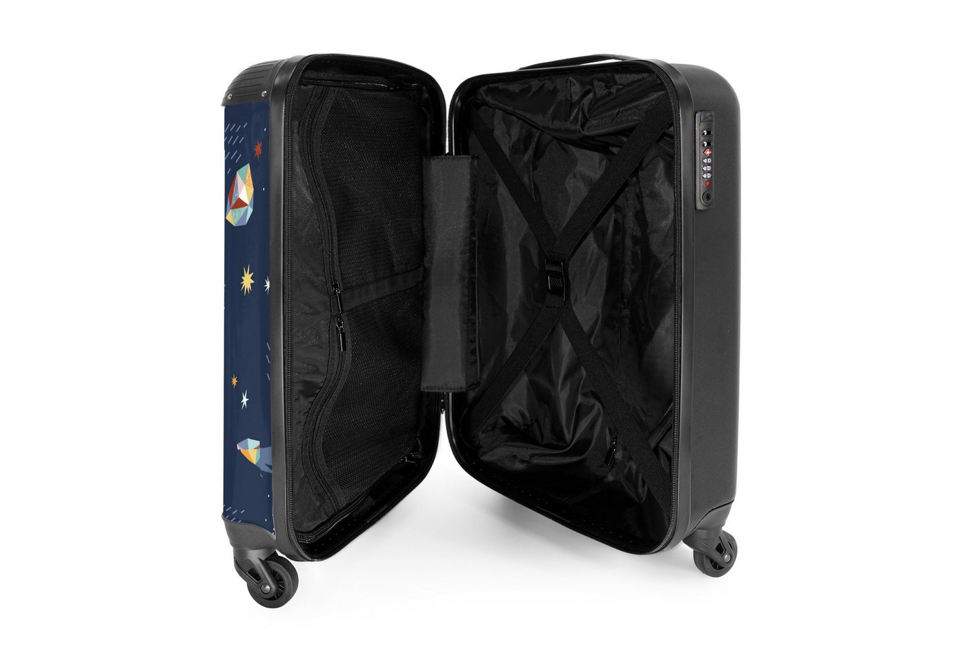 NoBoringSuitcases.com© Kinderkoffer Weltraum - Planeten - Kinder - Jungen 55x35x20cm, Handgepäck Koffer, Hartschalenkoffer Kinder, Reisekoffer Jungen Bild 4