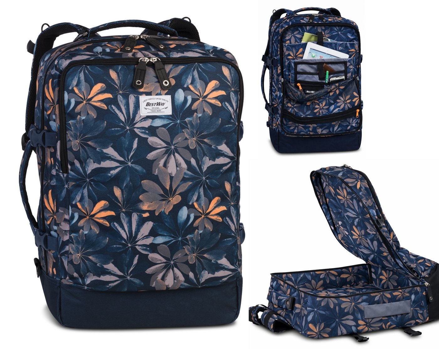 Ebaxx Reiserucksack XXL 40 Liter Reise Hand Bord Gepäck Groß Rucksack Bild 2