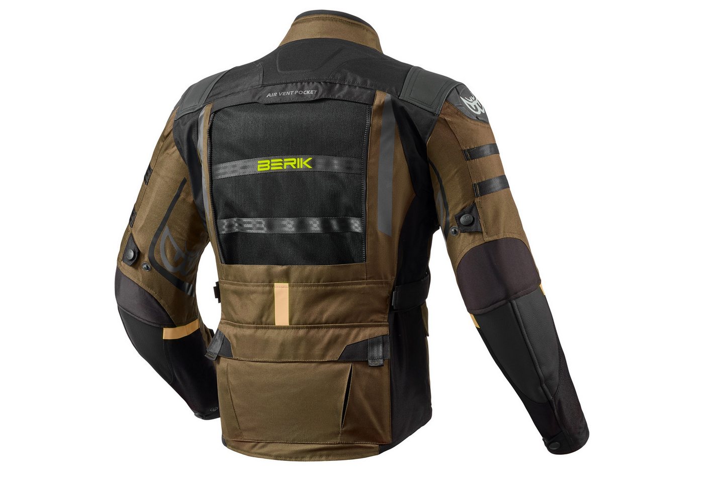 Berik Motorradjacke Absolute Zero RX wasserdichte Motorrad Textiljacke Verbindungsreißverschluss,Ellenbogenprotektoren enthalten,Schulte Bild 2