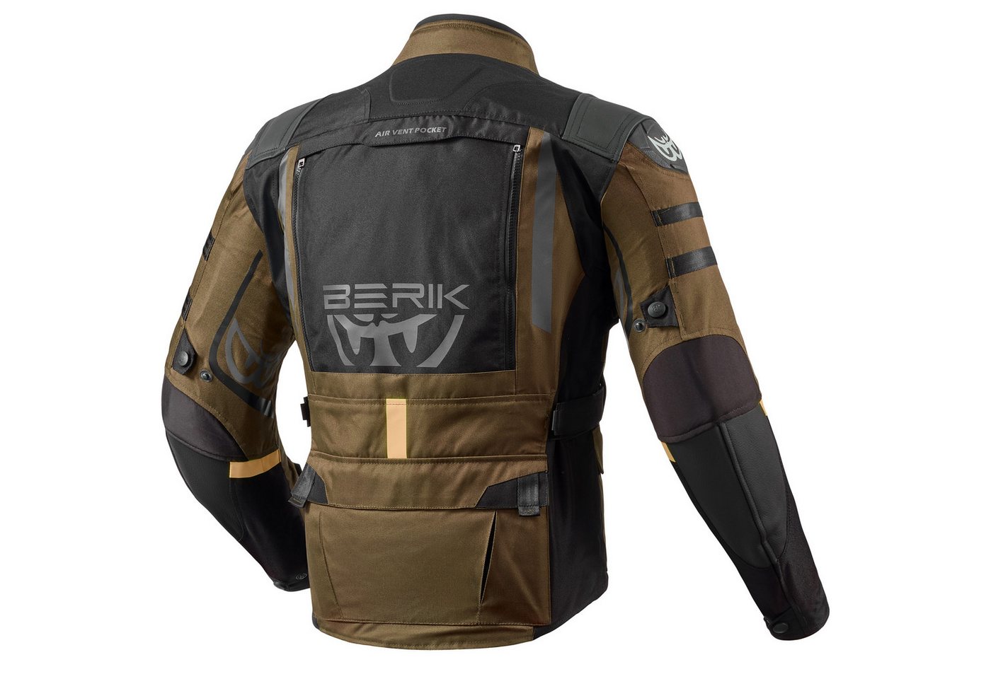 Berik Motorradjacke Absolute Zero RX wasserdichte Motorrad Textiljacke Verbindungsreißverschluss,Ellenbogenprotektoren enthalten,Schulte Bild 3