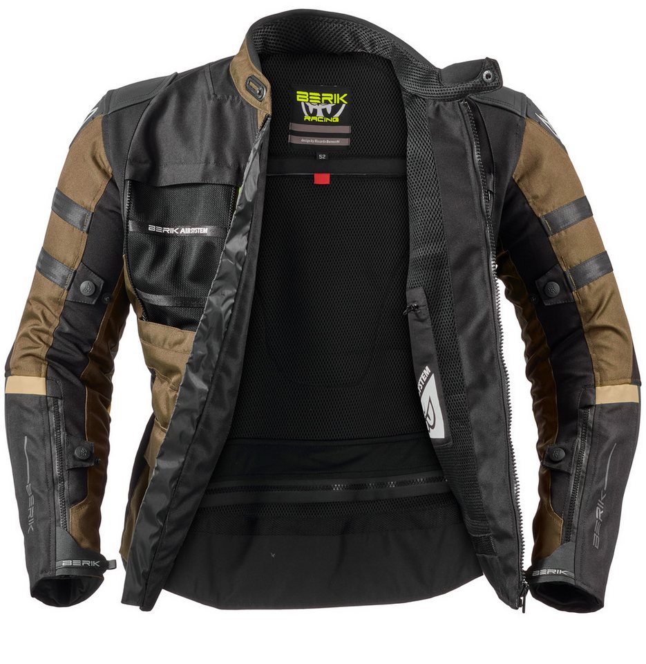 Berik Motorradjacke Absolute Zero RX wasserdichte Motorrad Textiljacke Verbindungsreißverschluss,Ellenbogenprotektoren enthalten,Schulte Bild 5