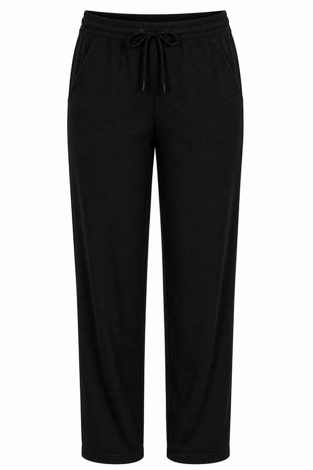 UP2FASHION Jogger Pants Up2Fashion Plus Size Damen Joggpants bequme lange Hose Schwarz 52-54 (Einzelartikel, 1-tlg) Elastischer Komfortbund & lockere Passform