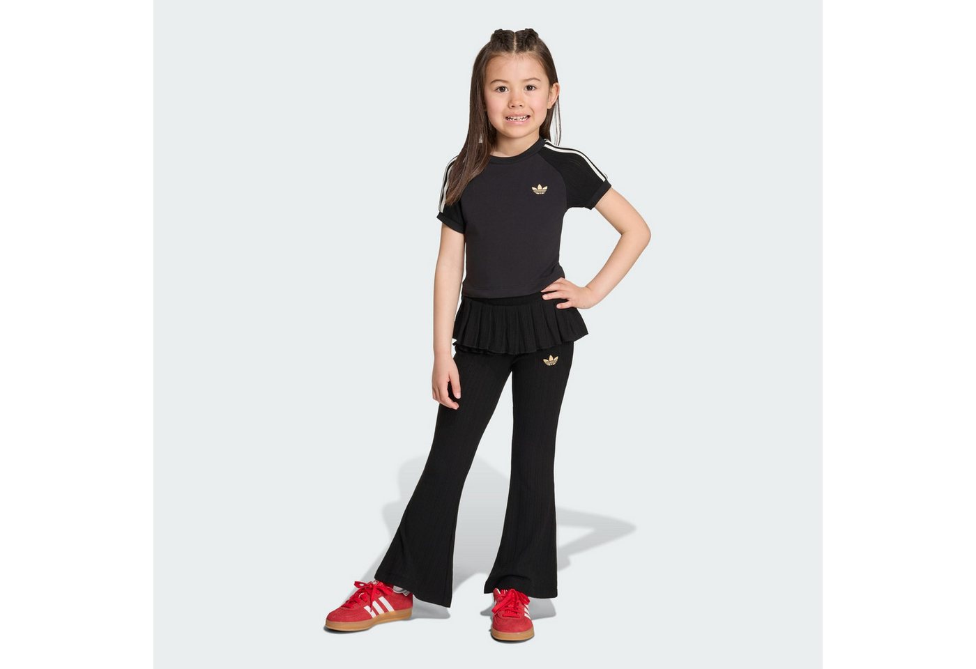 adidas Originals Trainingsanzug SLIM KNITTED T-SHIRT UND LEGGINGS SET (1-tlg) Bild 3