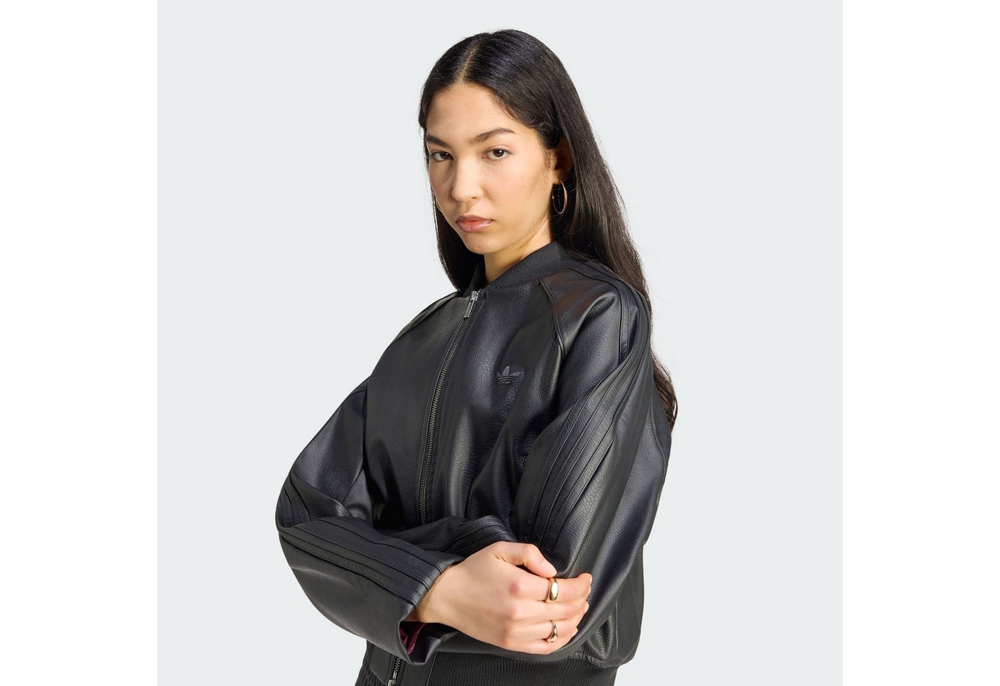 adidas Originals Trainingsjacke SST ORIGINALS JACKE KUNSTLEDER (1-St)