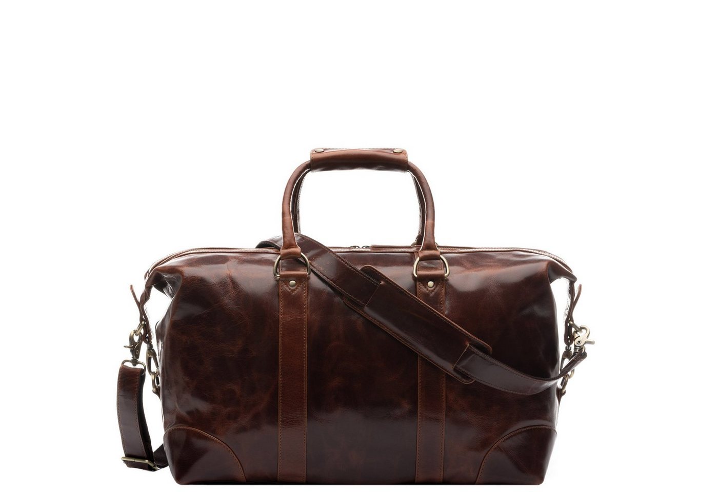 SID & VAIN Reisetasche echt Leder Weekender groß Ledertasche tan AUSTIN, Echtleder Reisegepäck für Damen & Herren, Sporttasche XL Hellbraun Bild 2