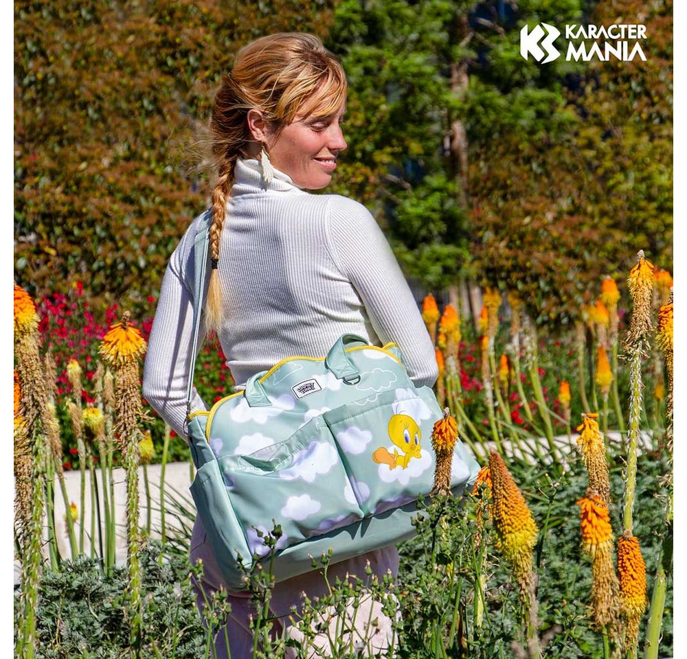 Karactermania Wickeltasche Looney Tunes Tweety Kinderwagentasche Babytasche Mamatasche Mommybag, für Mama und Papa unterwegs, genügend Platz Bild 3