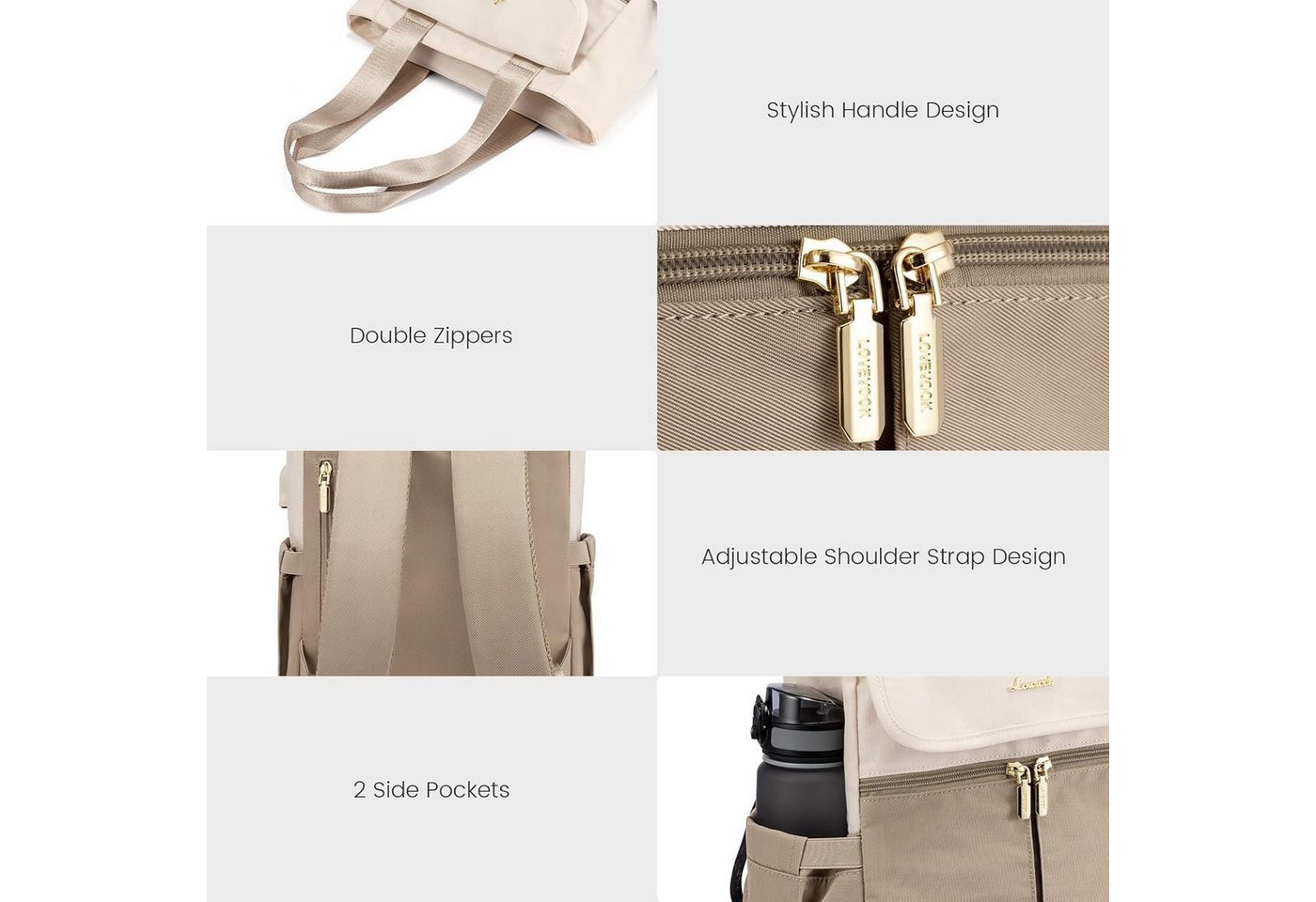 LuxusKollektion Cityrucksack Rucksack Damen Klein Cityrucksack Handtasche 2 in 1 Rucksacktasche Bild 2